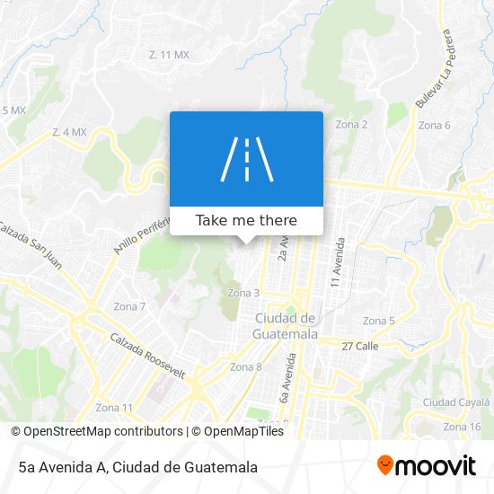 5a Avenida A map