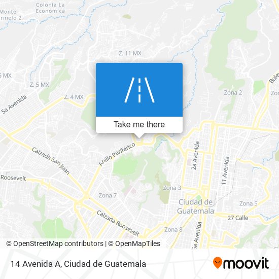 14 Avenida A map