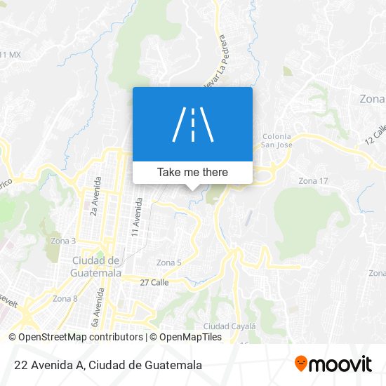 22 Avenida A map