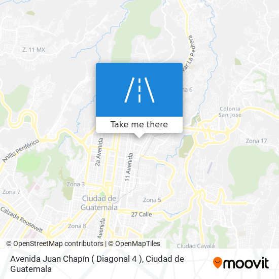 Avenida Juan Chapín ( Diagonal 4 ) map