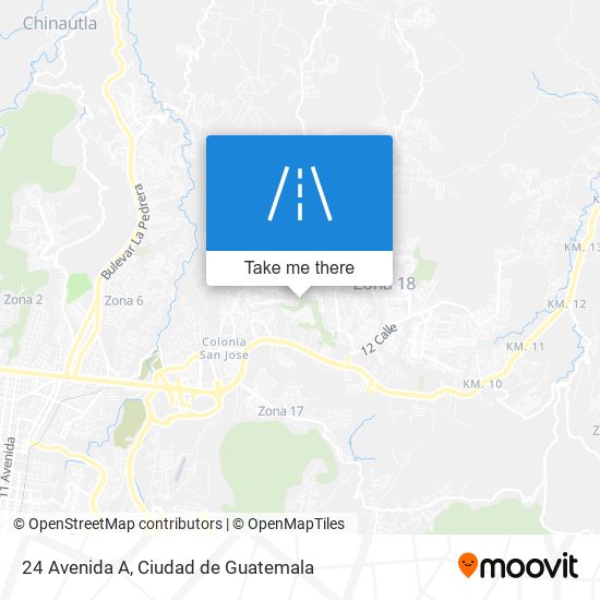 24 Avenida A map