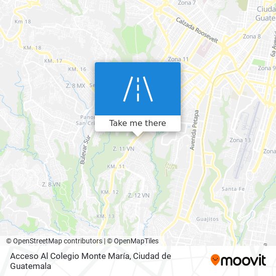 Mapa de Acceso Al Colegio Monte María