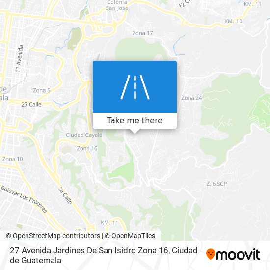 27 Avenida Jardines De San Isidro Zona 16 map