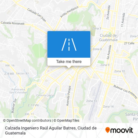 Calzada Ingeniero Raúl Aguilar Batres map