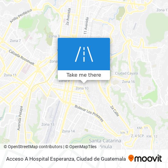 Acceso A Hospital Esperanza map