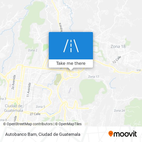Autobanco Bam map