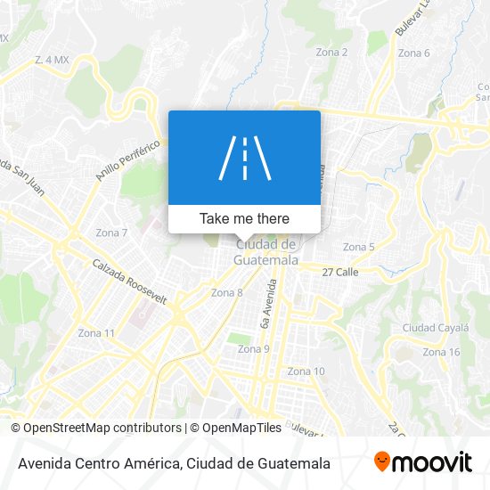 Avenida Centro América map