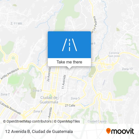 12 Avenida B map