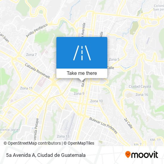 5a Avenida A map