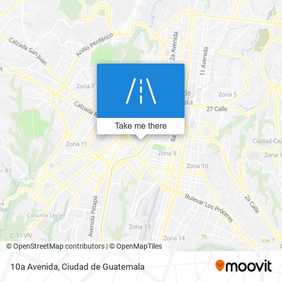 10a Avenida map