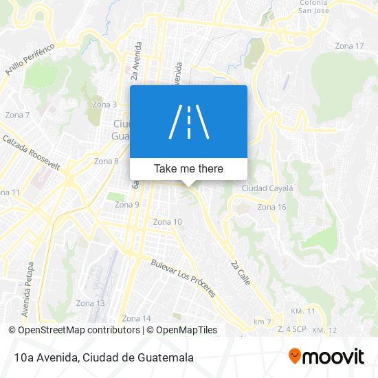 10a Avenida map