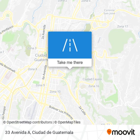 33 Avenida A map