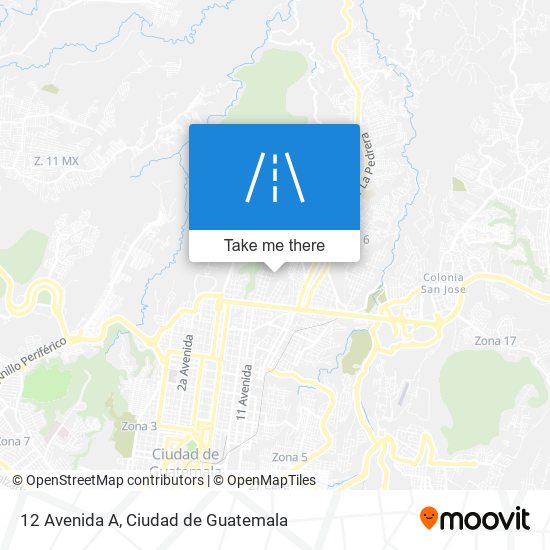 12 Avenida A map