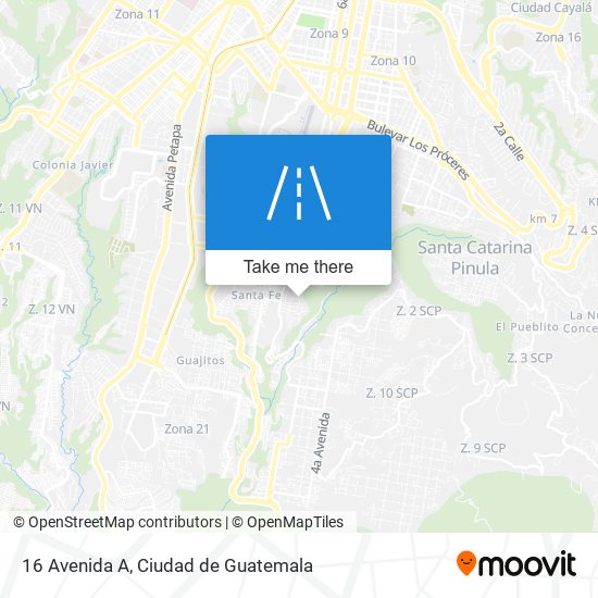 16 Avenida A map