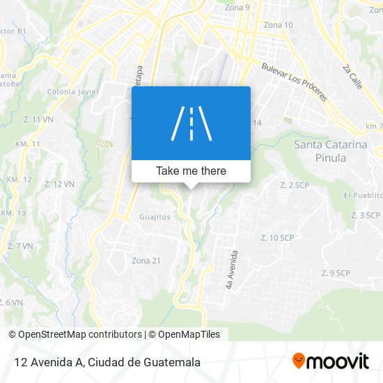 12 Avenida A map