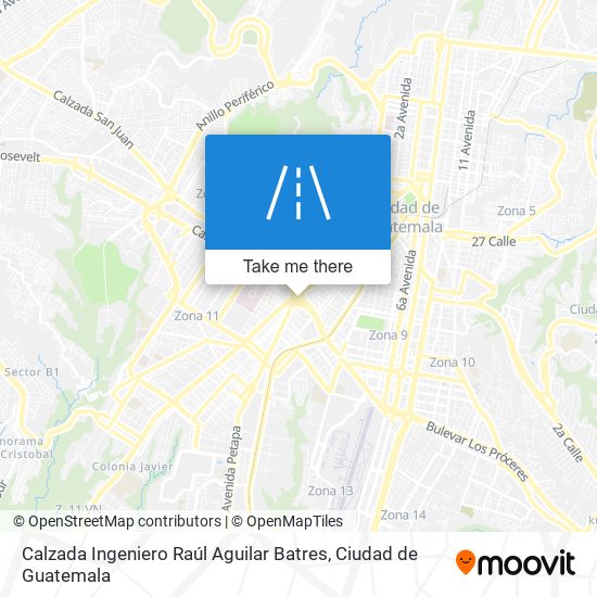 Calzada Ingeniero Raúl Aguilar Batres map