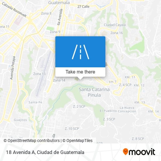 18 Avenida A map