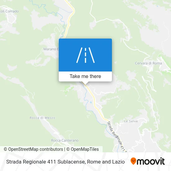 Regional Road 411 Sublacense map