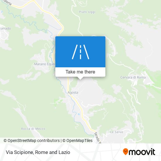 Via Scipione map