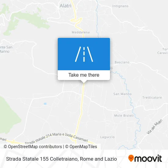 Strada Statale 155 Colletraiano map
