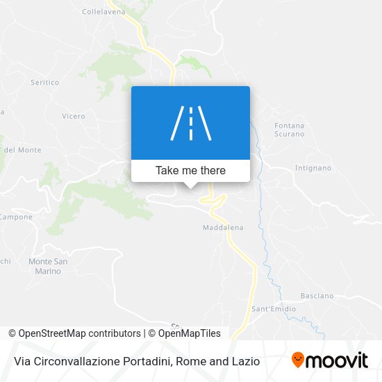 Via Circonvallazione Portadini map