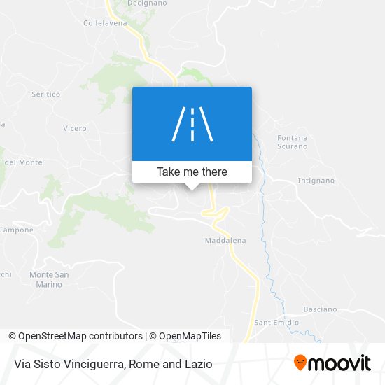 Via Sisto Vinciguerra map
