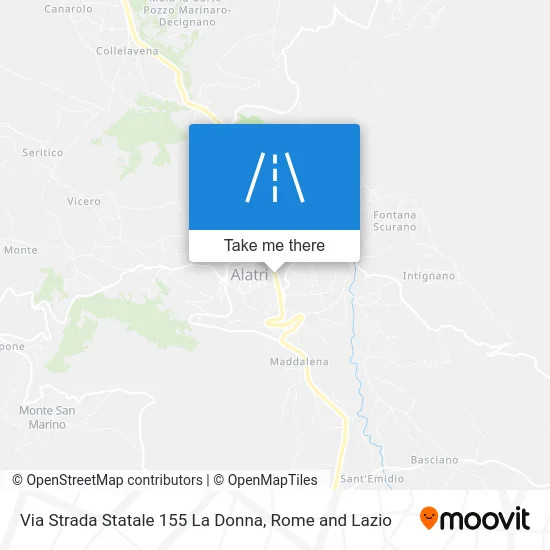 Strada Statale 155 La Donna Street map