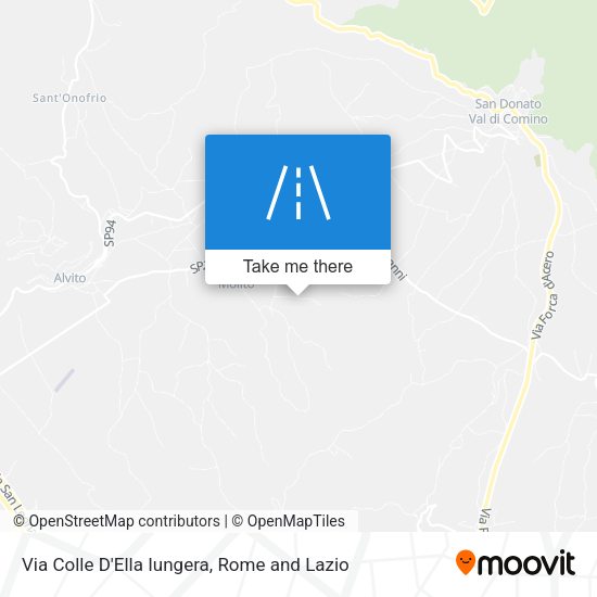 Via Colle D'Ella Iungera map