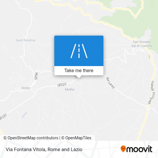 Via Fontana Vitola map