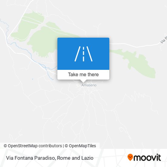 Via Fontana Paradiso map