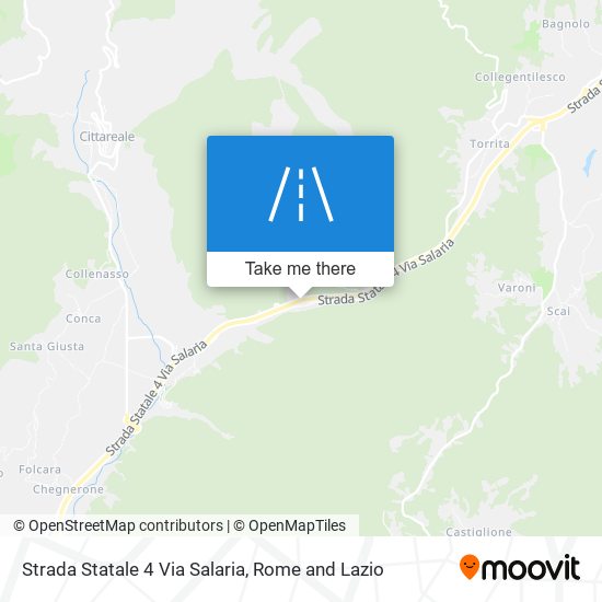 Strada Statale 4 Via Salaria map