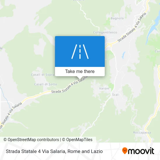 Strada Statale 4 Via Salaria map