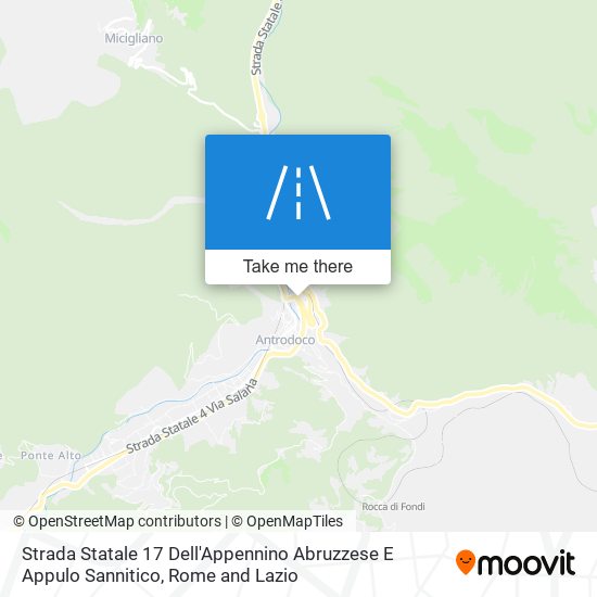 Strada Statale 17 Dell'Appennino Abruzzese E Appulo Sannitico map