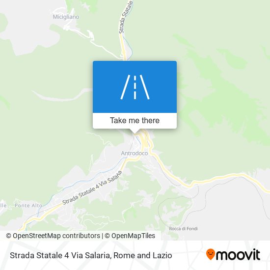 Strada Statale 4 Via Salaria map