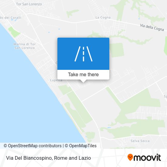 Via Del Biancospino map