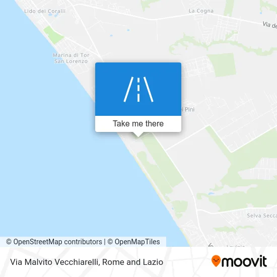 Malvito Vecchiarelli Street map