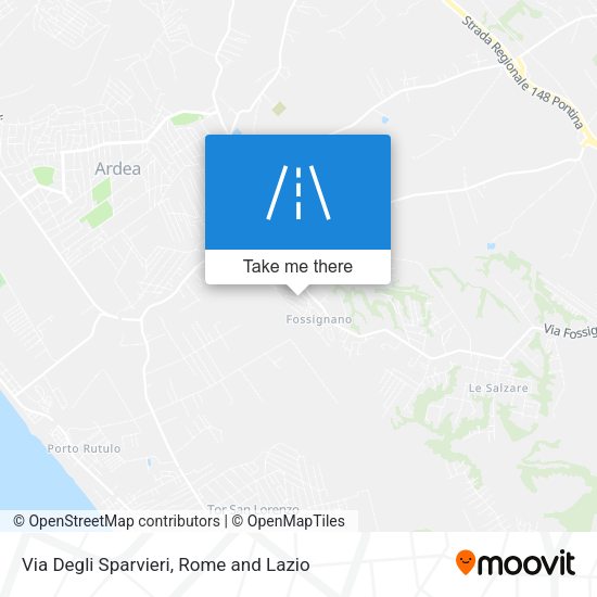 Via Degli Sparvieri map