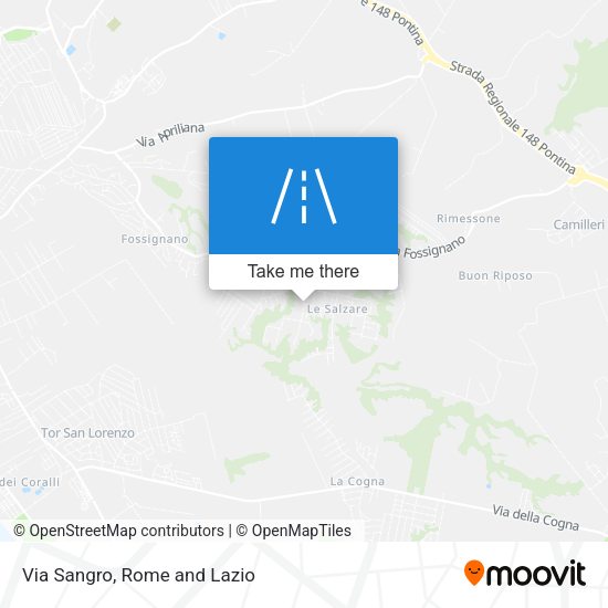 Via Sangro map