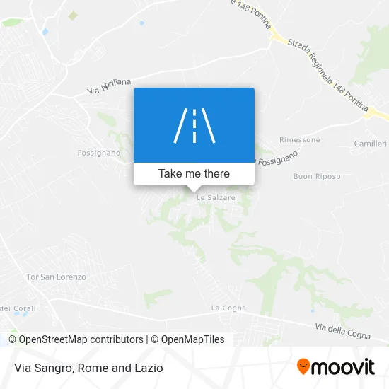 Via Sangro map