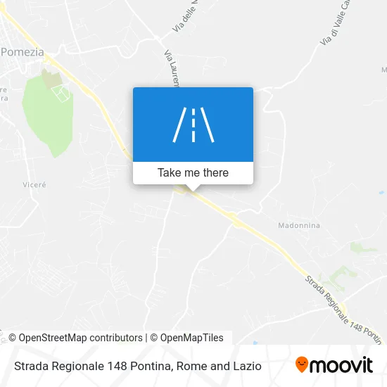 Regional Road 148 Pontina map
