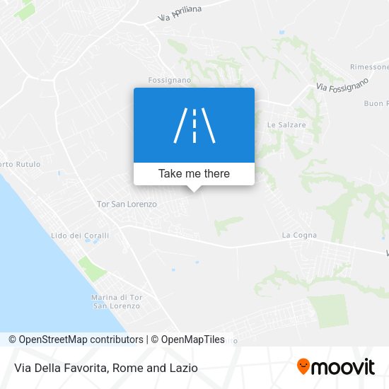 Via Della Favorita map