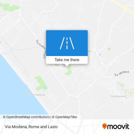 Via Modena map