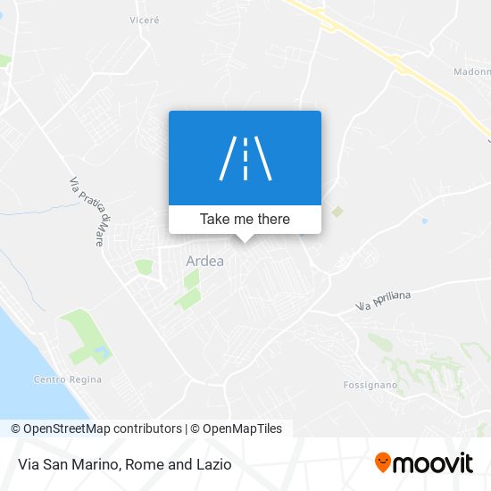 Via San Marino map