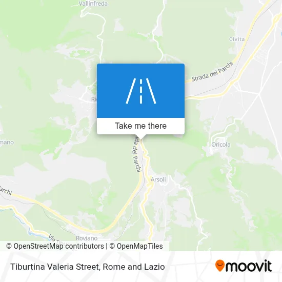 Tiburtina Valeria Street map