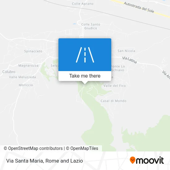 Via Santa Maria map