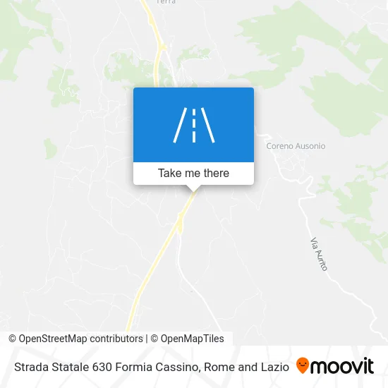 State Road 630 Formia Cassino map
