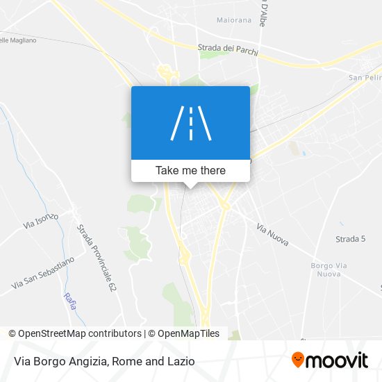 Via Borgo Angizia map
