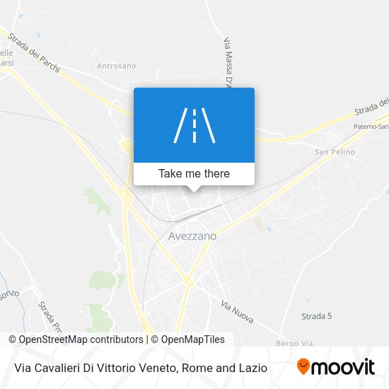 Via Cavalieri Di Vittorio Veneto map