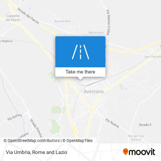 Via Umbria map