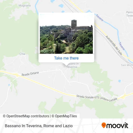 Bassano in Teverina map